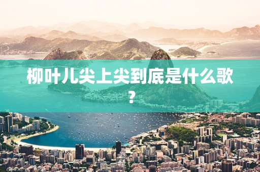 柳叶儿尖上尖到底是什么歌？