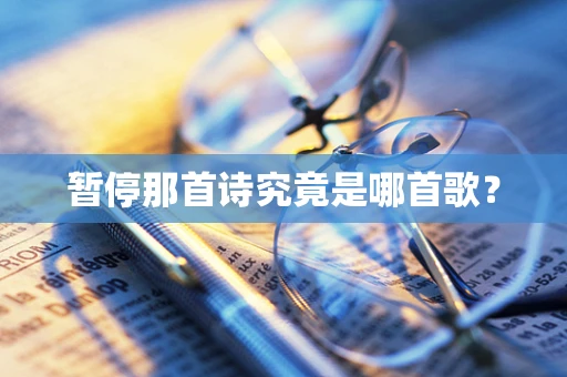 暂停那首诗究竟是哪首歌？