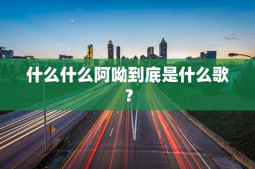什么什么阿呦到底是什么歌？