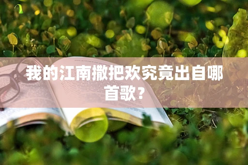 我的江南撒把欢究竟出自哪首歌？