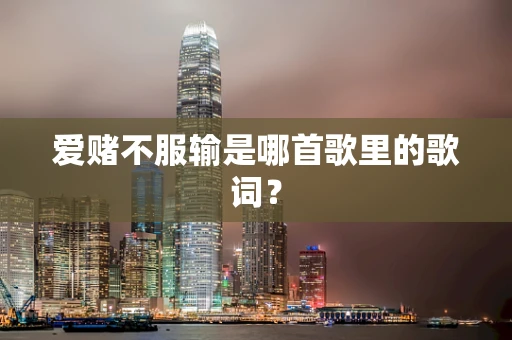 爱赌不服输是哪首歌里的歌词？