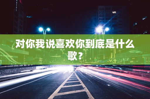 对你我说喜欢你到底是什么歌？