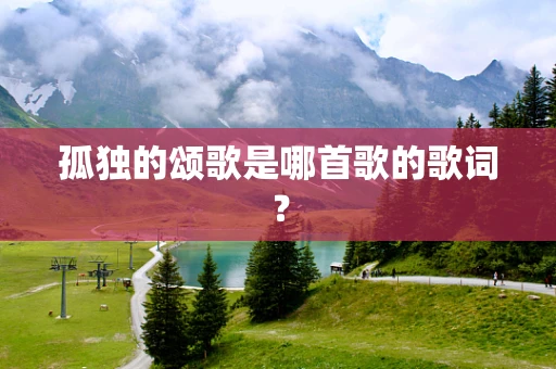 孤独的颂歌是哪首歌的歌词？