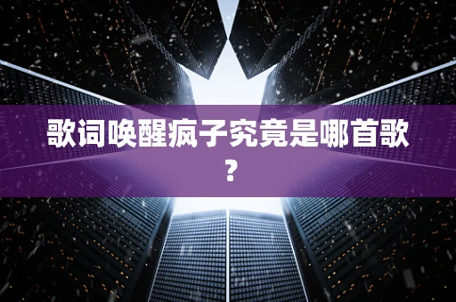 歌词唤醒疯子究竟是哪首歌？