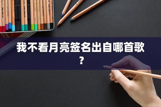 我不看月亮签名出自哪首歌？