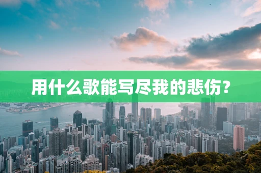 用什么歌能写尽我的悲伤？