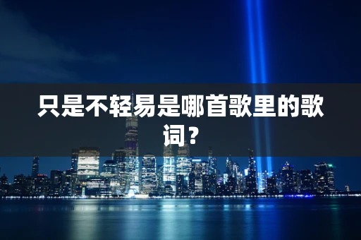 只是不轻易是哪首歌里的歌词？
