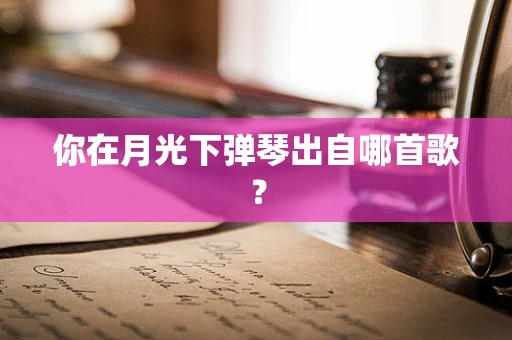 你在月光下弹琴出自哪首歌？