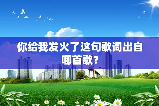你给我发火了这句歌词出自哪首歌？