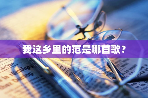 我这乡里的范是哪首歌？