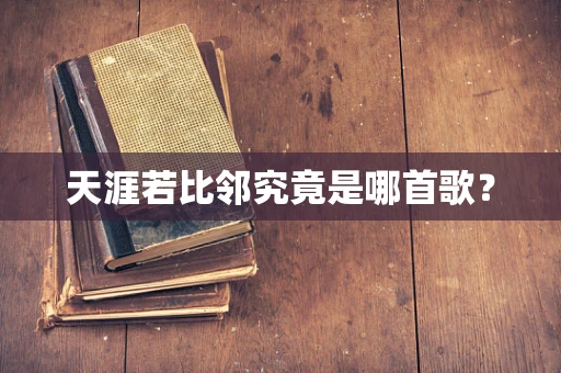 天涯若比邻究竟是哪首歌？