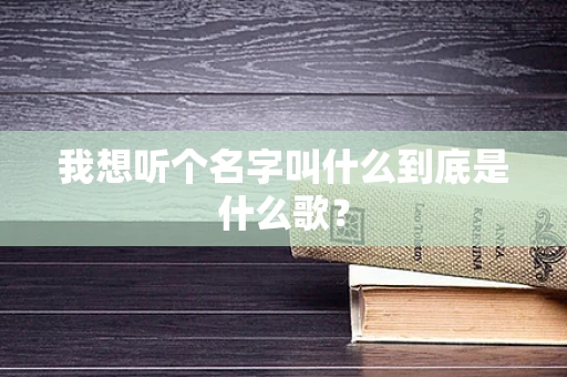 我想听个名字叫什么到底是什么歌？