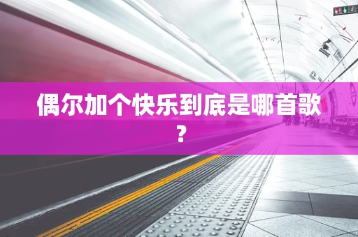 偶尔加个快乐到底是哪首歌？