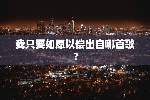 我只要如愿以偿出自哪首歌？