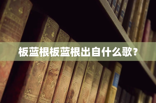 板蓝根板蓝根出自什么歌？