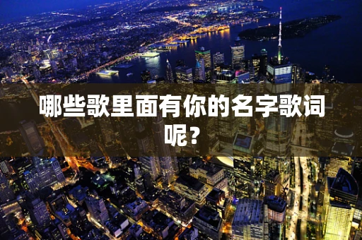 哪些歌里面有你的名字歌词呢？