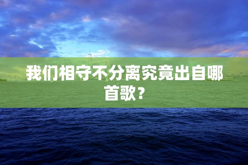我们相守不分离究竟出自哪首歌？