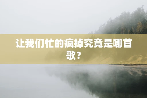让我们忙的疯掉究竟是哪首歌？