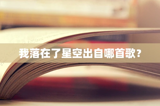 我落在了星空出自哪首歌？