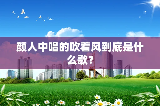 颜人中唱的吹着风到底是什么歌？