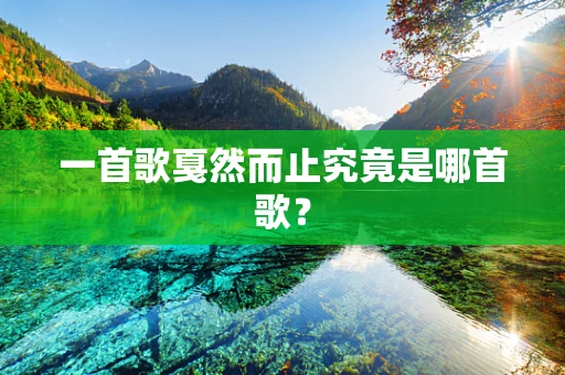 一首歌戛然而止究竟是哪首歌？