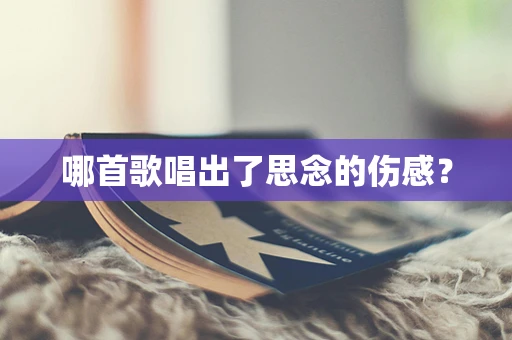 哪首歌唱出了思念的伤感？