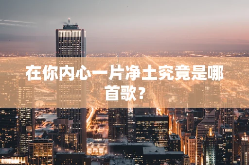 在你内心一片净土究竟是哪首歌？