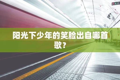 阳光下少年的笑脸出自哪首歌？