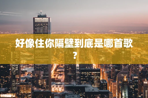 好像住你隔壁到底是哪首歌？