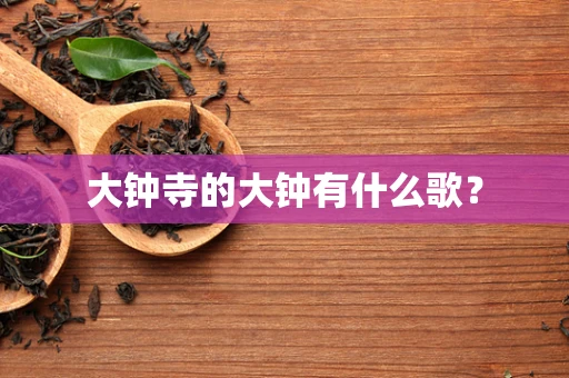 大钟寺的大钟有什么歌？