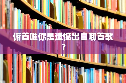 俯首唯你是遗憾出自哪首歌？