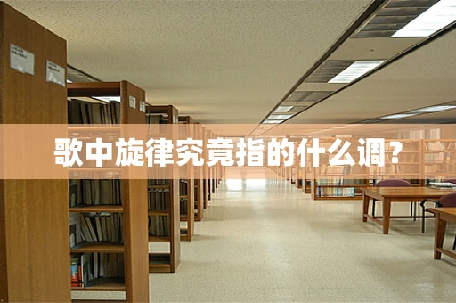 歌中旋律究竟指的什么调？