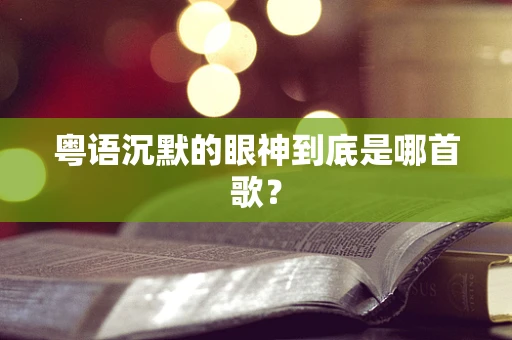 粤语沉默的眼神到底是哪首歌？