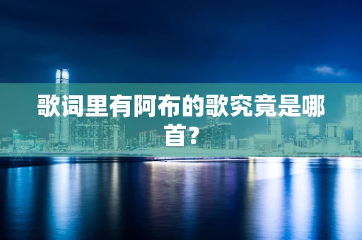 歌词里有阿布的歌究竟是哪首？