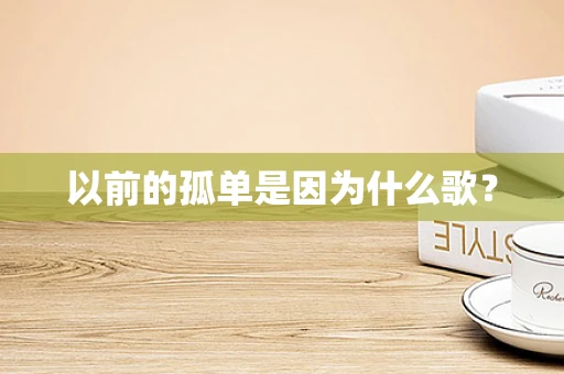以前的孤单是因为什么歌？