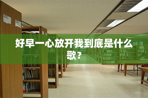 好早一心放开我到底是什么歌？