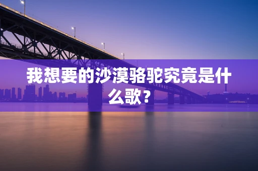 我想要的沙漠骆驼究竟是什么歌？