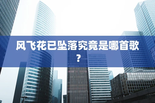 风飞花已坠落究竟是哪首歌？