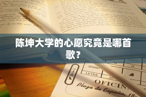 陈坤大学的心愿究竟是哪首歌？