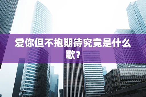 爱你但不抱期待究竟是什么歌？