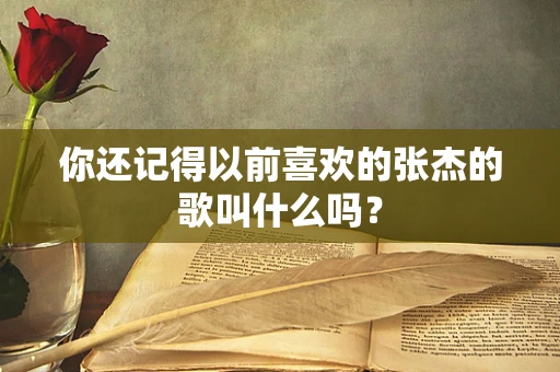 你还记得以前喜欢的张杰的歌叫什么吗？