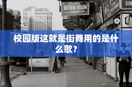 校园版这就是街舞用的是什么歌？