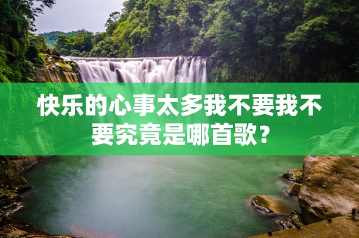 快乐的心事太多我不要我不要究竟是哪首歌？