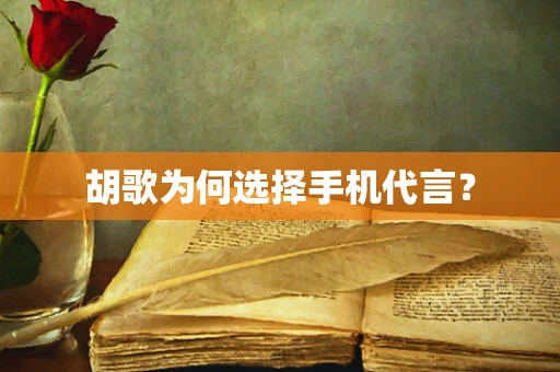 胡歌为何选择手机代言？