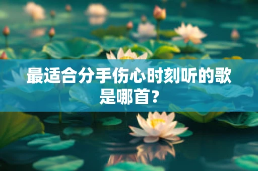 最适合分手伤心时刻听的歌是哪首？