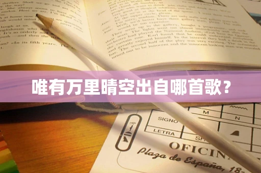唯有万里晴空出自哪首歌？