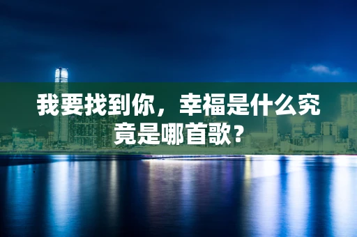 我要找到你，幸福是什么究竟是哪首歌？