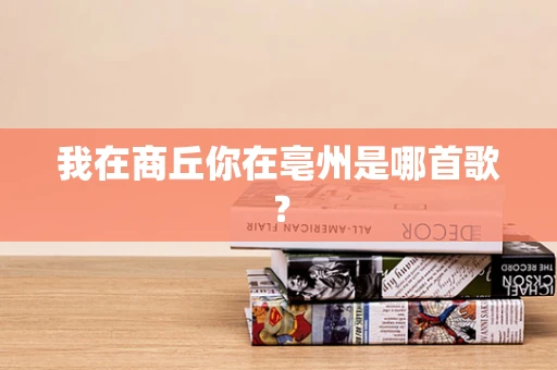 我在商丘你在亳州是哪首歌？