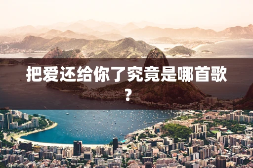 把爱还给你了究竟是哪首歌？