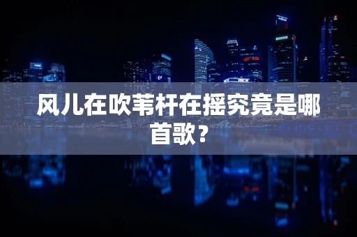 风儿在吹苇杆在摇究竟是哪首歌？